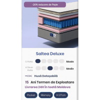 Saltea Deluxe, 160x190, înălțimea 27 cm