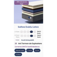 Saltea Dublu Latex, 160x190, înălțimea 25 cm