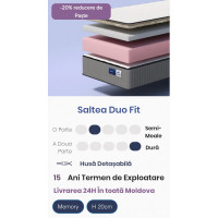 Saltea Duo Fit, 200x200, înălțimea 20 cm