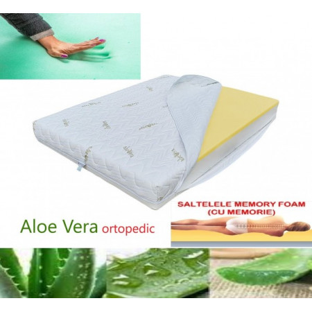 Saltea Aloe Vera MEMORY (SAVOR), înălțimea 10 cm, husă detașabilă